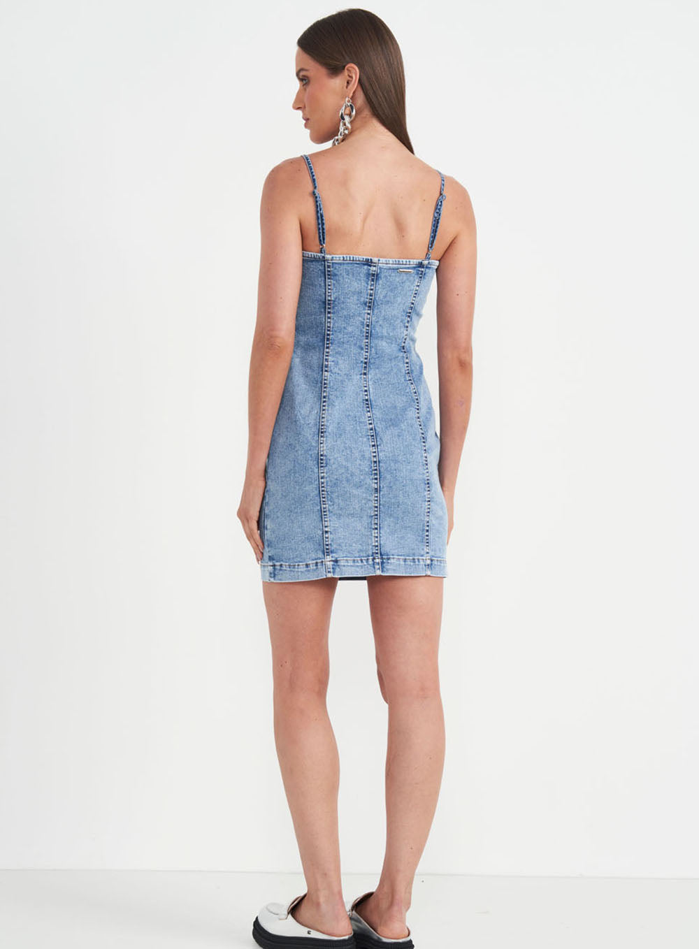 Vestido de jeans con cierre