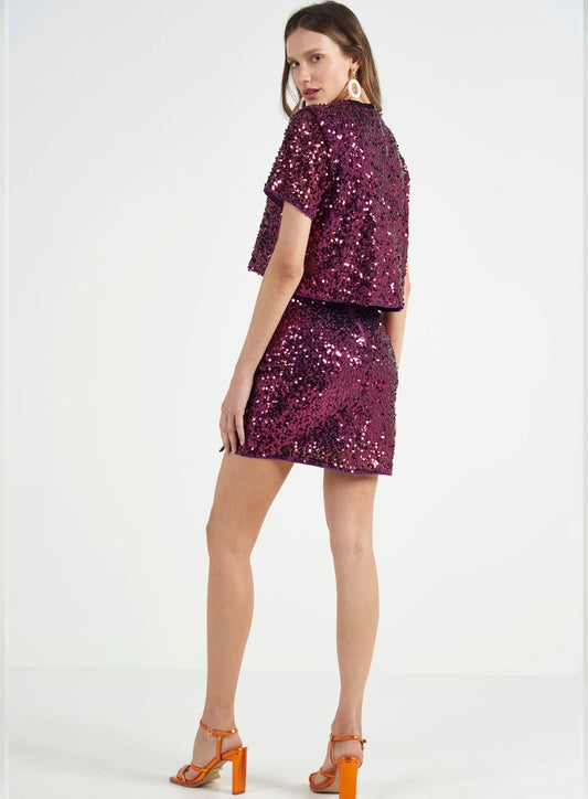 Mini falda lentejuelas