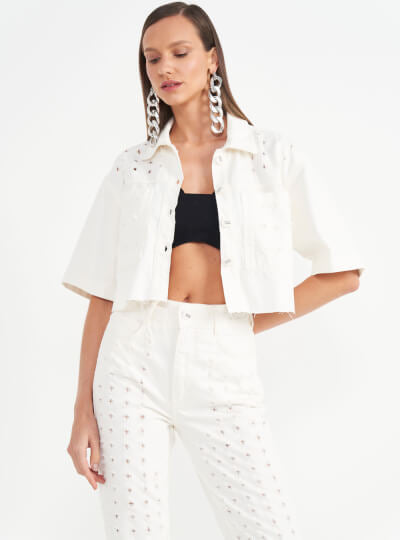 Chaqueta corta desgastada