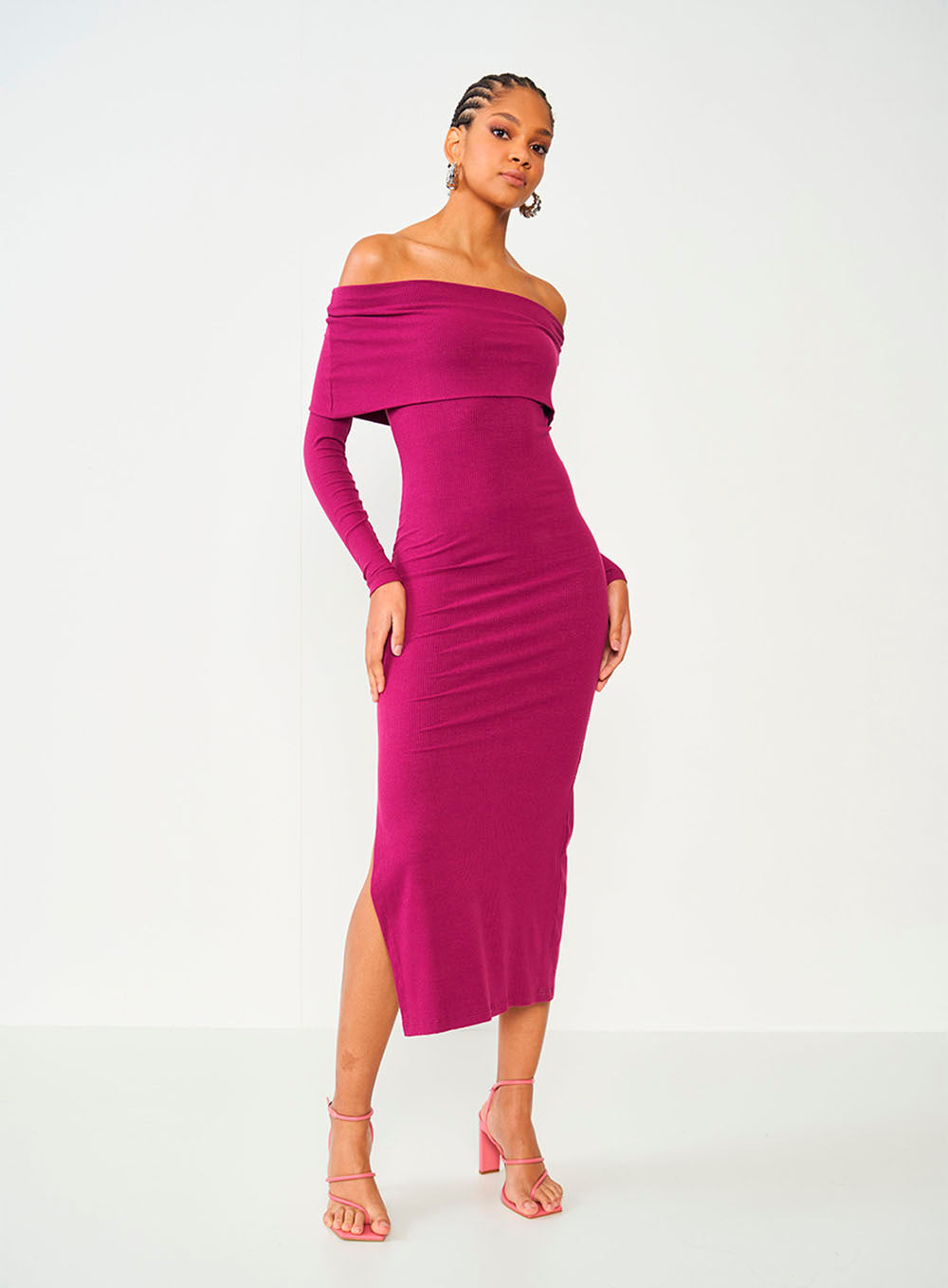 Vestido acanalado colcci