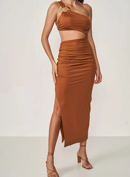 Vestido ajustado con argolla