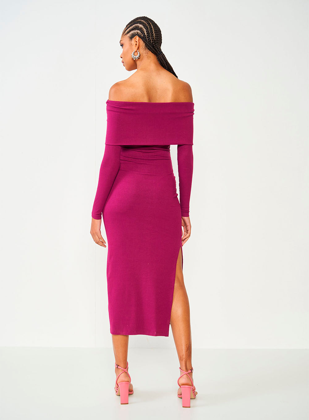 Vestido acanalado colcci