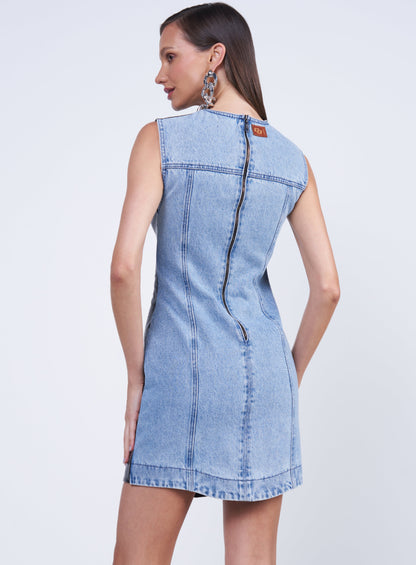 Vestido cuero jeans
